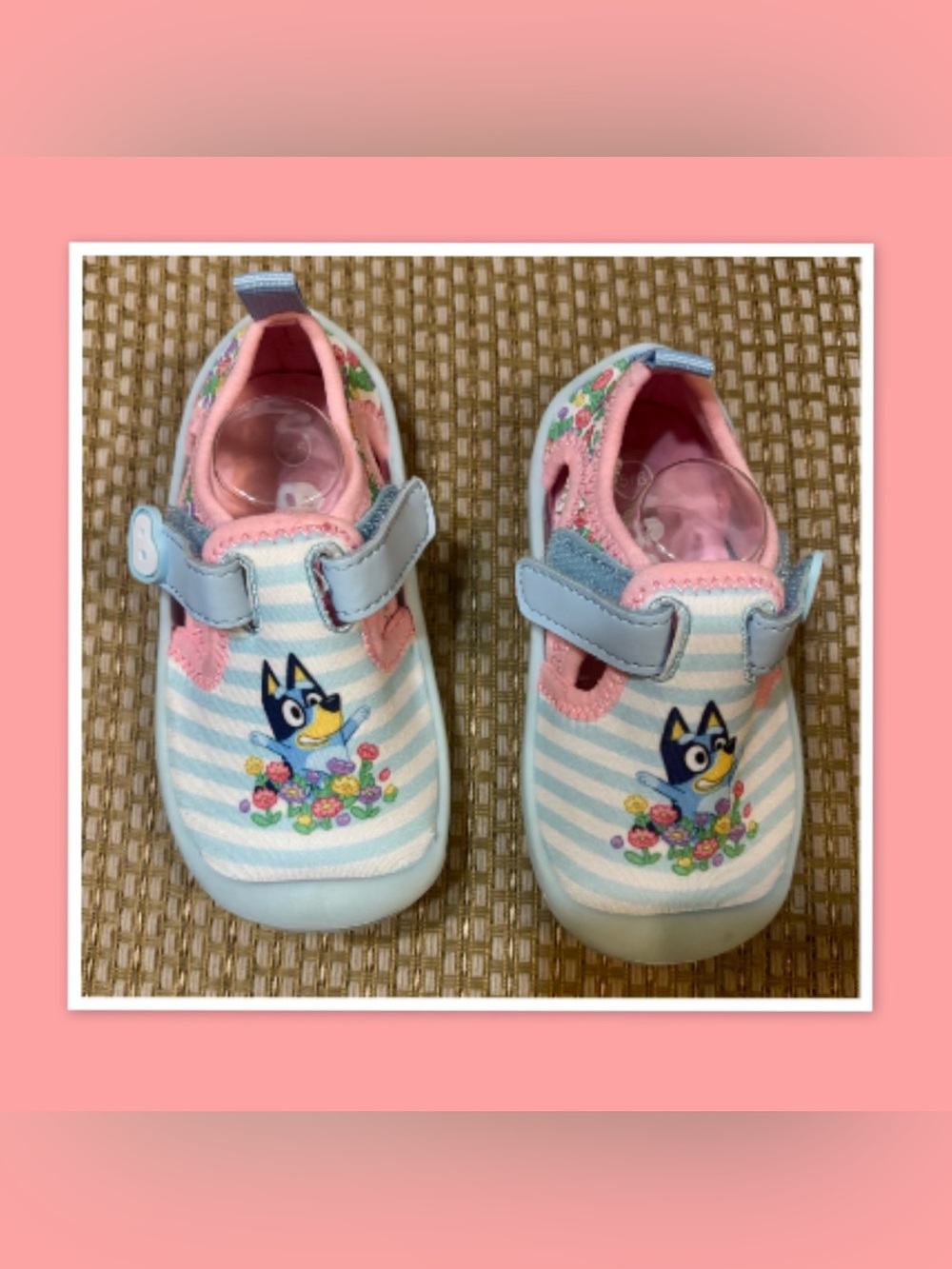 Bluey Toddler Girls Water Shoes Featuring Bluey ~ Size 5/6